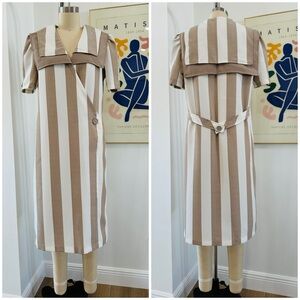 Vintage 80’s Striped Sailor Midi Dress
